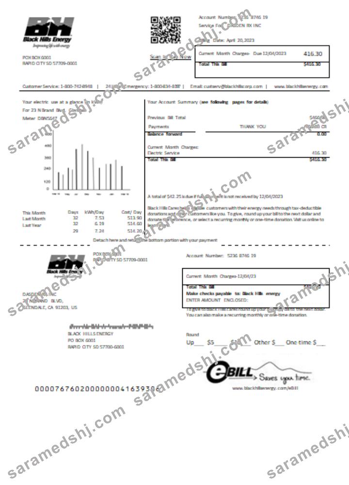 Black Hills Energy utility business bill, SCR